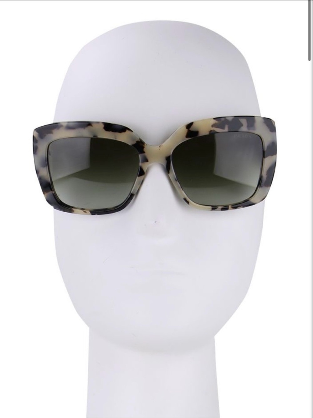 Prada SPR 03Q-A KAD-4M1 2N Cat Eye Tortoise Oversized Sunglasses 55-17-140 EUC